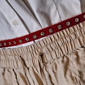 1980 Vintage Red Velvet Belt